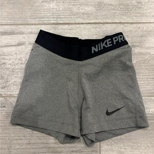 Nike Pro Women's Gray Spandex Shorts